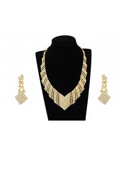 Trust Best 18k Gold Plated Full Cubic Zircons Necklace Set,TB92